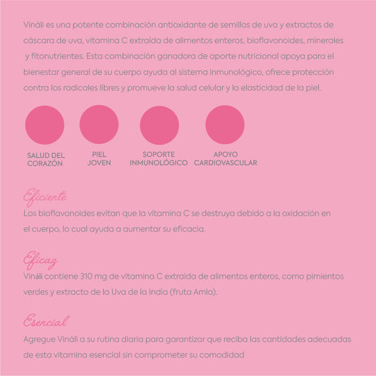 Vitamina C con extracto de semilla de uva y bioflanoides